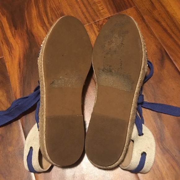 Splendid Blue&white strip platform Espadrille - Picture 4 of 4